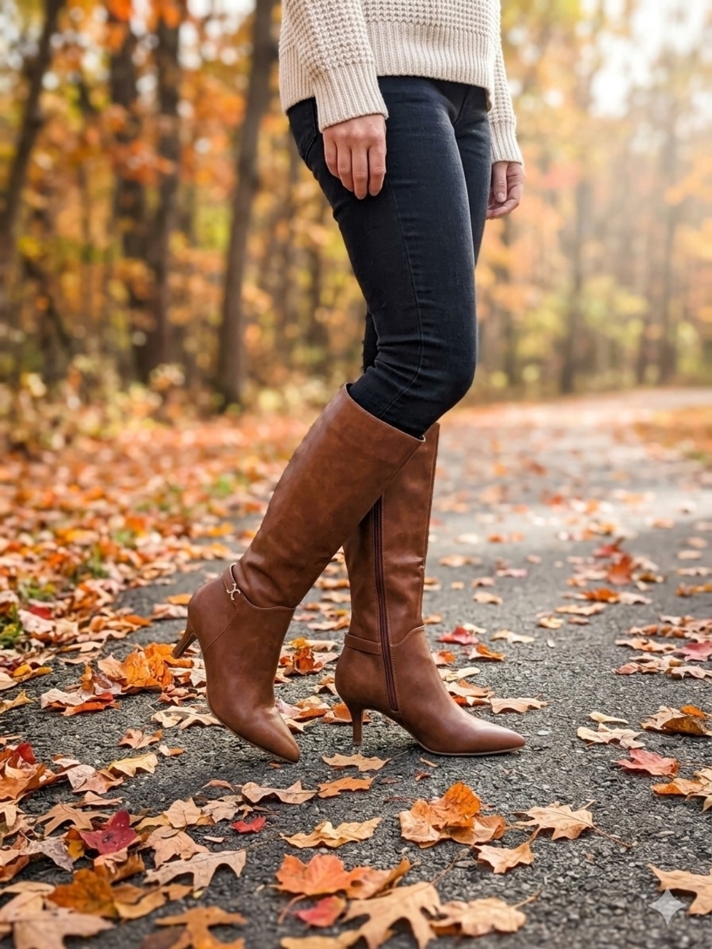 Charter Club Cruelaa Brown Knee High Dress Boots Pointed Toe Size 7.5M